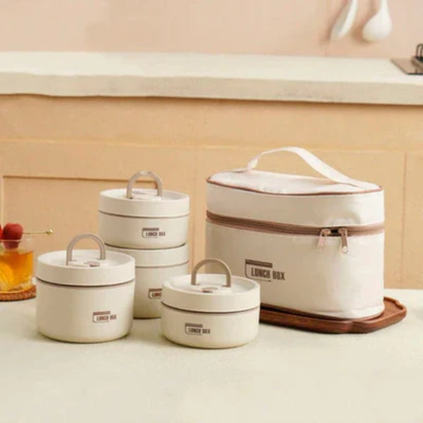 Lunch Box - Kit Potes Térmicos + Bolsa Térmica e Talheres [PAGUE 2 E LEVE 4]