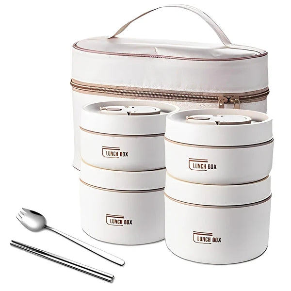 Lunch Box - Kit Potes Térmicos + Bolsa Térmica e Talheres [PAGUE 2 E LEVE 4]
