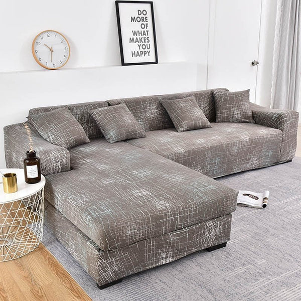 Capa Sofá de Canto em L Spandex Impermeável + (Brinde Surpresa)
